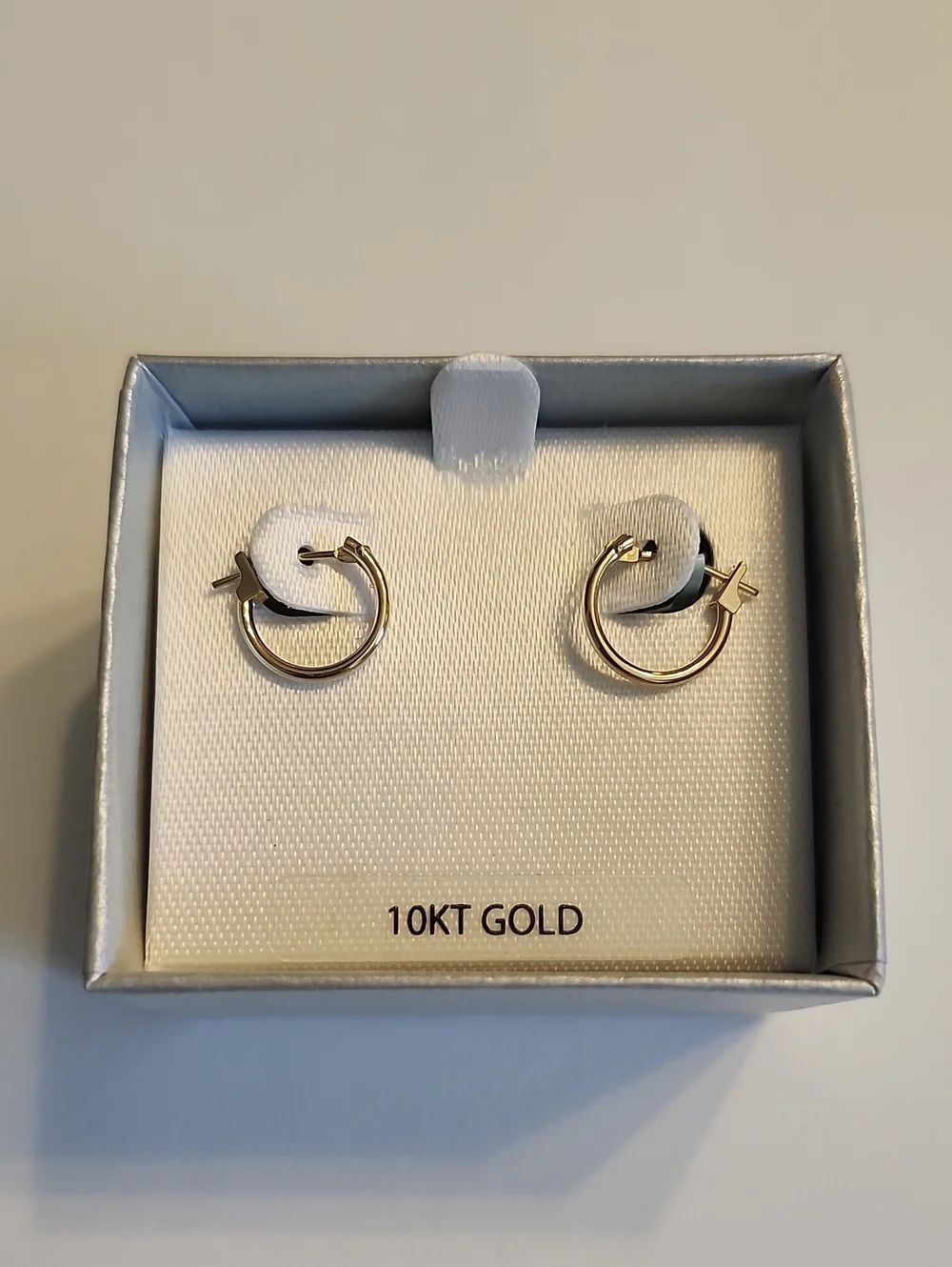 10KT Solid Gold Hoop Earrings - Yellow Gold